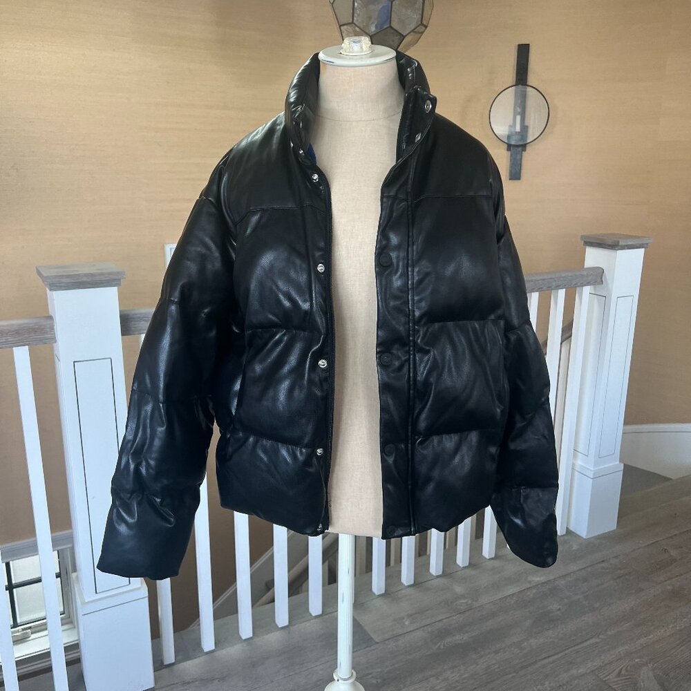 MOTHER faux leather puffer